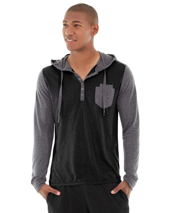 Chaz kangaroo hoodie black front view