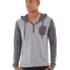 Chaz kangaroo hoodie gray front view
