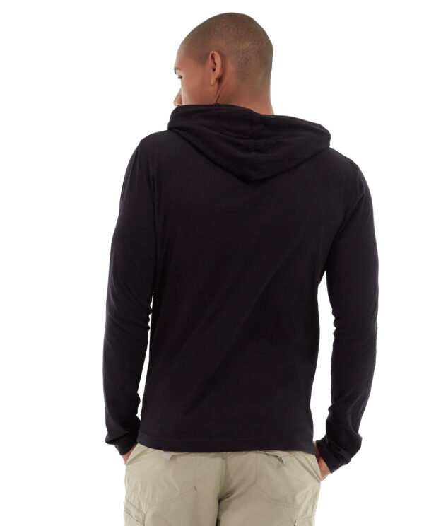 Teton pullover hoodie black rear view