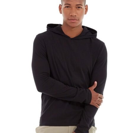 Teton pullover hoodie black front view
