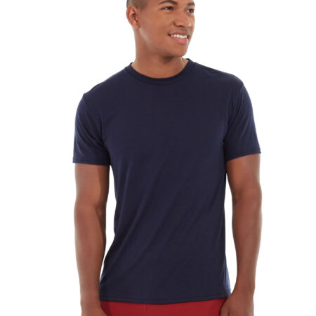 Blue tee front view